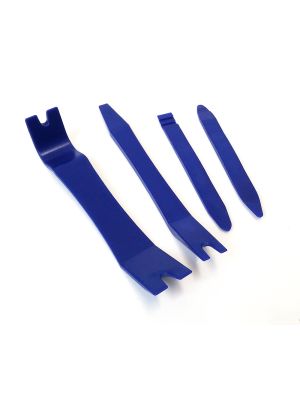 4 tlg. Satz Plastik-Montagehebel zum Demontieren von Verkleidungen, Zierleisten, Clipsen etc.