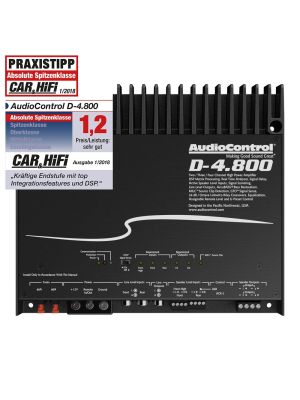 AudioControl D-4.800 800 Watt High-Power Matrix 4-Kanal Verstärker inkl. DSP