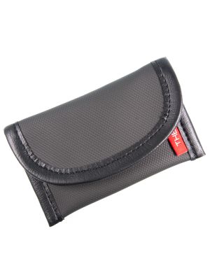 THEMIS Security PREMIUM Nylon-Abschirmhülle für Funk-Autoschlüssel, Key Less Go Systeme & Key Cards (12,5x8cm), 4 Lagen textile Schirmung, schwarz