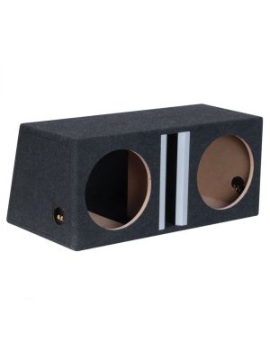 Doppel Basstunnel Subwoofer-Leergehäuse 12″/30cm 2x50L