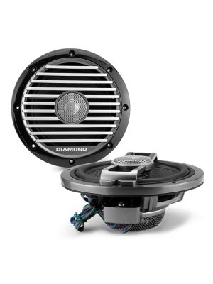 Diamond Audio HXM65 16,5cm / 6,5 Zoll Marine Outdoor Koax-Lautsprecher 80W 4Ohm mit RGB-LED