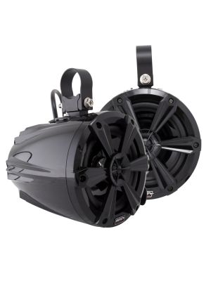 Metra MPS-8CSRGB 20cm / 8 Zoll Marine Tower Koax-Lautsprecher 80W 4 Ohm mit RGB, schwarz (Paar)