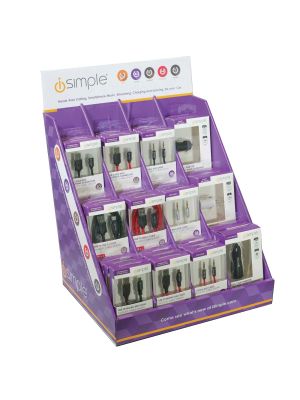 iSimple ISDIS5 Thekendisplay / Countertop Display mit iPod- / USB-C / microUSB- / Klinke-Kabeln & USB-Zigarettenadapter