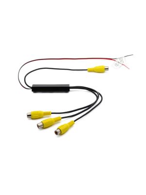 3x Video-Out Cinch-Verteiler, 12V (Y-Adapter / Signal Booster)