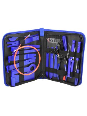 40-tlg. Entriegelungsbügel- & Montagehebel-Set für Radio, Navi, Demontieren von Verkleidungen, Zierleisten, Clipsen etc.