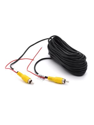 Video Cinch-Adapterkabel (Stk.-Stk.) 10m mit Stromanschluss, Ø 3mm