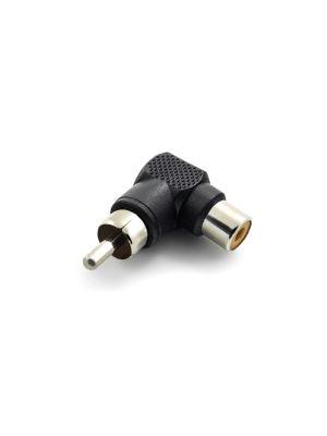 Cinch-Stoßverbinder Buchse / Stecker (90° Winkeladapter)