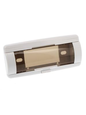 maxxcount Marine 1DIN Radioblende mit Scheibe als Radiocover mit Spritzwasserschutz, weiß