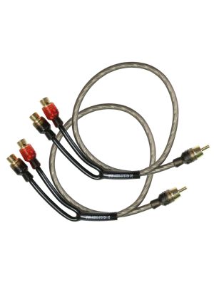AUDIO SYSTEM Z-EVO YR Cinch Y-Adapter (1 Stecker > 2 Buchsen) Splitter 50cm (Paar)