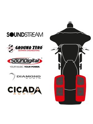 maxxcount BIKE SoundKit 4RRL/OEM/SG98+ passend für Harley-Davidson® Street Glide™ ab 1998