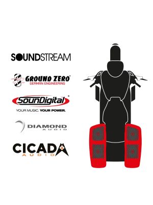 maxxcount BIKE SoundKit 4RRL/OEM/RK14+ passend für Harley-Davidson® Road King™ ab 2014