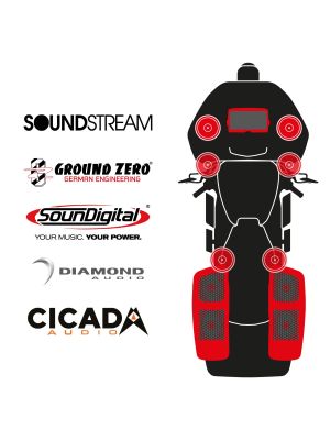 maxxcount BIKE SoundKit 4F2TP4RRL/MSR/RG98+ passend für Harley-Davidson® Road Glide™ ab 1998