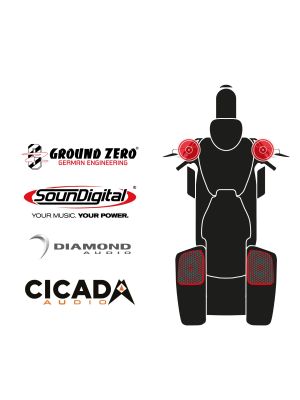 maxxcount BIKE SoundKit 2F2RCK/OEM/RK14+ passend für Harley-Davidson® Road King™ ab 2014