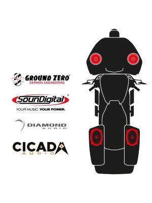 maxxcount BIKE SoundKit 2F2RLA/OEM/CVORG14+ passend für Harley-Davidson® CVO™ Road Glide™ / andere 5x7