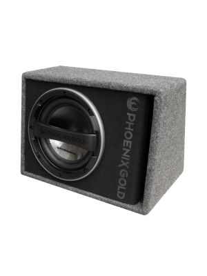 Phoenix Gold Z112ABV2 30cm 80W Subwoofer in Bassreflex-Gehäuse (inkl. Kabel-Kit & Fernbedienung)