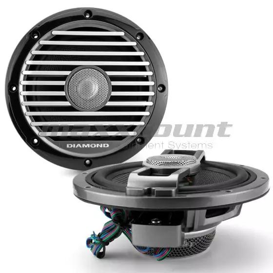 Ausgelaufen: Diamond Audio HXM8 20cm / 8 Zoll Marine Koax-Lautsprecher 120W 4Ohm mit RGB-LED