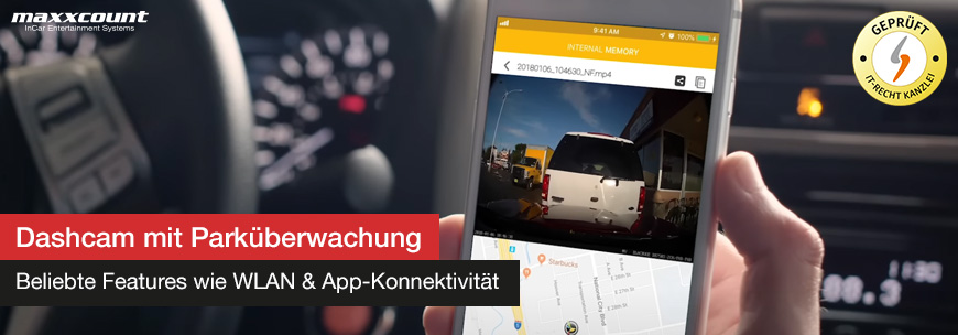 Dashcam mit Parküberwachung - App Konnektivität